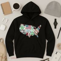 Retro USA State Map of America Hoodie thumb 3