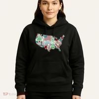Retro USA State Map of America Hoodie thumb 5