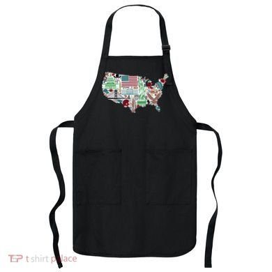 Retro USA State Map of America Apron