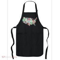 Retro USA State Map of America Apron thumb 0