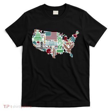 Retro USA State Map of America T-Shirt