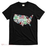 Retro USA State Map of America T-Shirt thumb 0