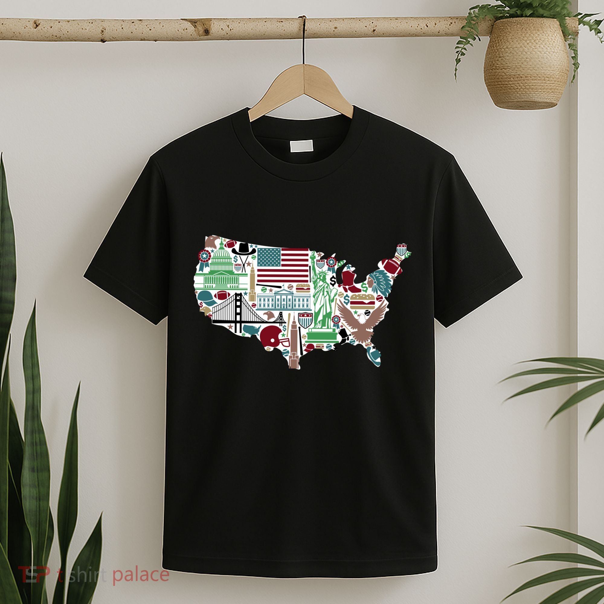 Retro USA State Map of America T-Shirt