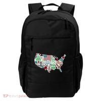 Retro USA State Map of America Backpack thumb 0