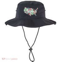Retro USA State Map of America Bucket Hat thumb 0
