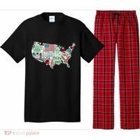 Retro USA State Map of America Pajama Set thumb 0