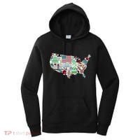 Retro USA State Map of America Women's Hoodie thumb 0