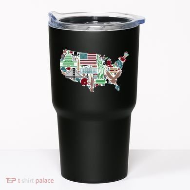 Retro USA State Map of America Tumbler