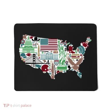 Retro USA State Map of America Mousepad