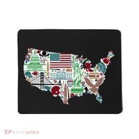 Retro USA State Map of America Mousepad thumb 0