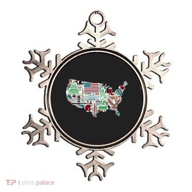 Retro USA State Map of America Ornament