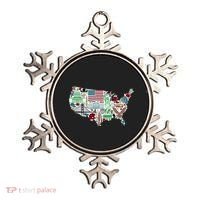 Retro USA State Map of America Ornament thumb 0
