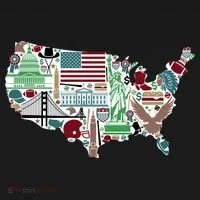 Retro USA State Map of America Baby Bodysuit thumb 2