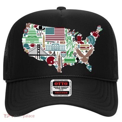 Retro USA State Map of America Hat