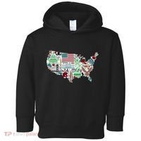 Retro USA State Map of America Toddler Hoodie thumb 0