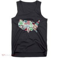 Retro USA State Map of America Tank Top thumb 0