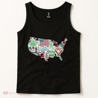 Retro USA State Map of America Tank Top thumb 2