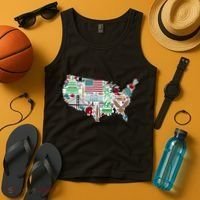 Retro USA State Map of America Tank Top thumb 4