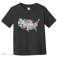 Retro USA State Map of America Toddler T-Shirt thumb 0