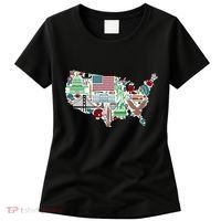 Retro USA State Map of America Women's T-Shirt thumb 0