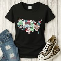 Retro USA State Map of America Women's T-Shirt thumb 3