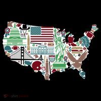 Retro USA State Map of America Kids Sweatshirt thumb 2