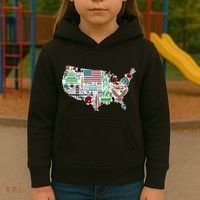 Retro USA State Map of America Kids Hoodie thumb 3
