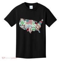 Retro USA State Map of America Kids T-Shirt thumb 0