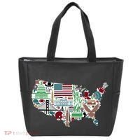 Retro USA State Map of America Tote Bag thumb 0