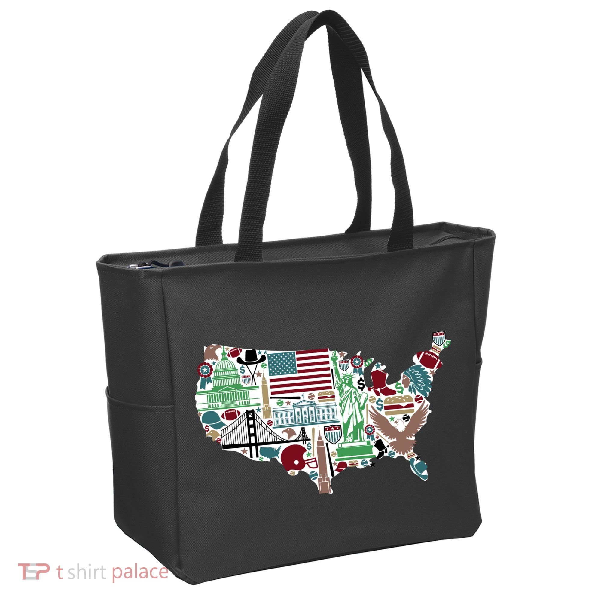 Retro USA State Map of America Tote Bag