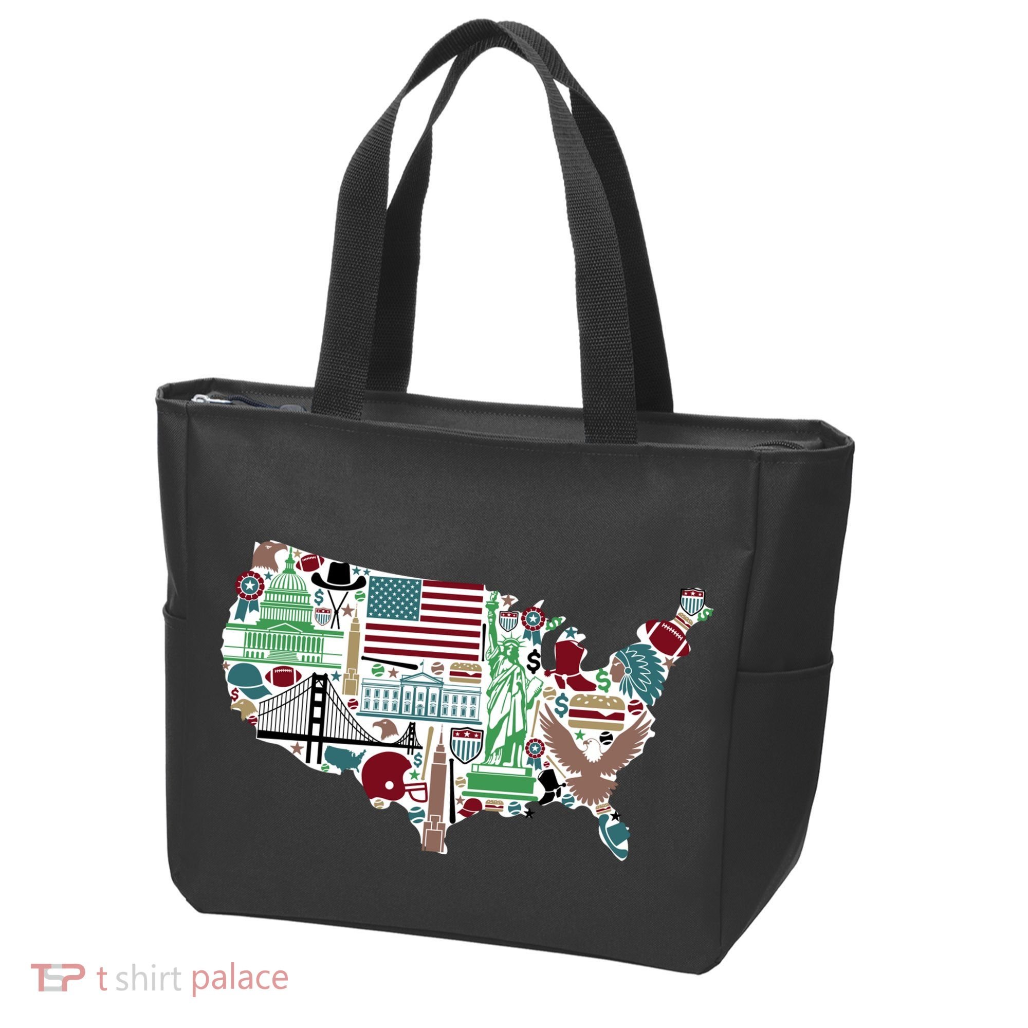 Retro USA State Map of America Tote Bag