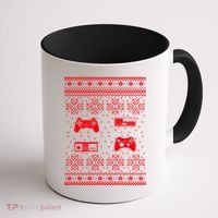 Retro Video Game Ugly Christmas Coffee Mug thumb 1