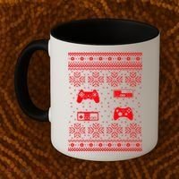 Retro Video Game Ugly Christmas Coffee Mug thumb 2