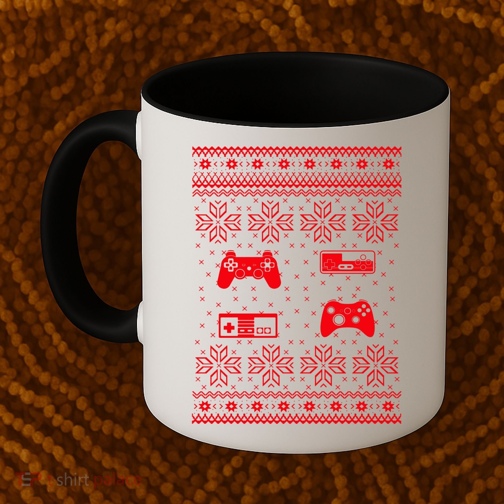 Retro Video Game Ugly Christmas Coffee Mug