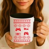 Retro Video Game Ugly Christmas Coffee Mug thumb 3