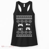 Retro Video Game Ugly Christmas Women's Tank Top thumb 0