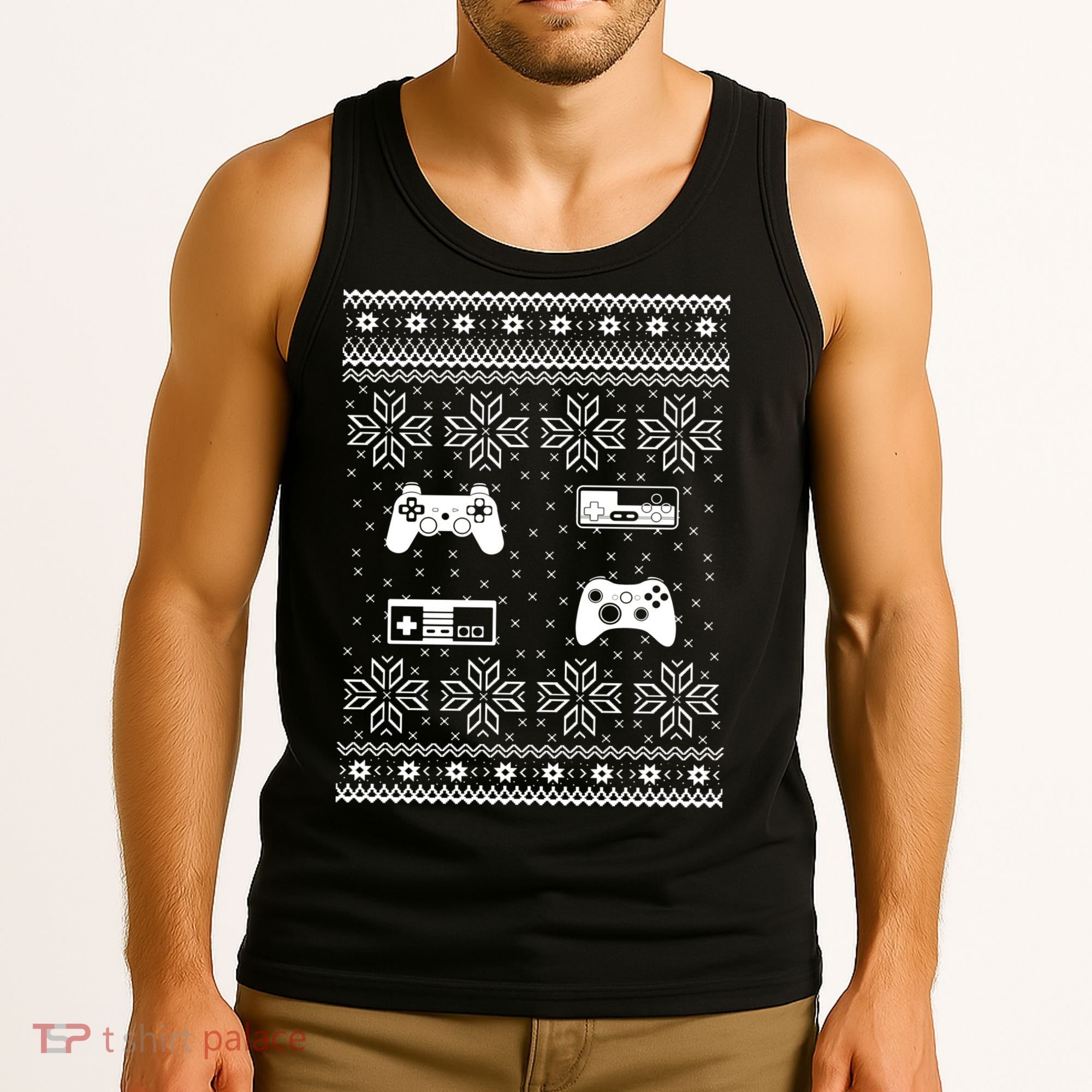 Retro Video Game Ugly Christmas Tank Top