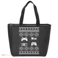 Retro Video Game Ugly Christmas Tote Bag thumb 0