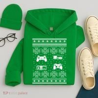 Retro Video Game Ugly Christmas Hoodie thumb 4