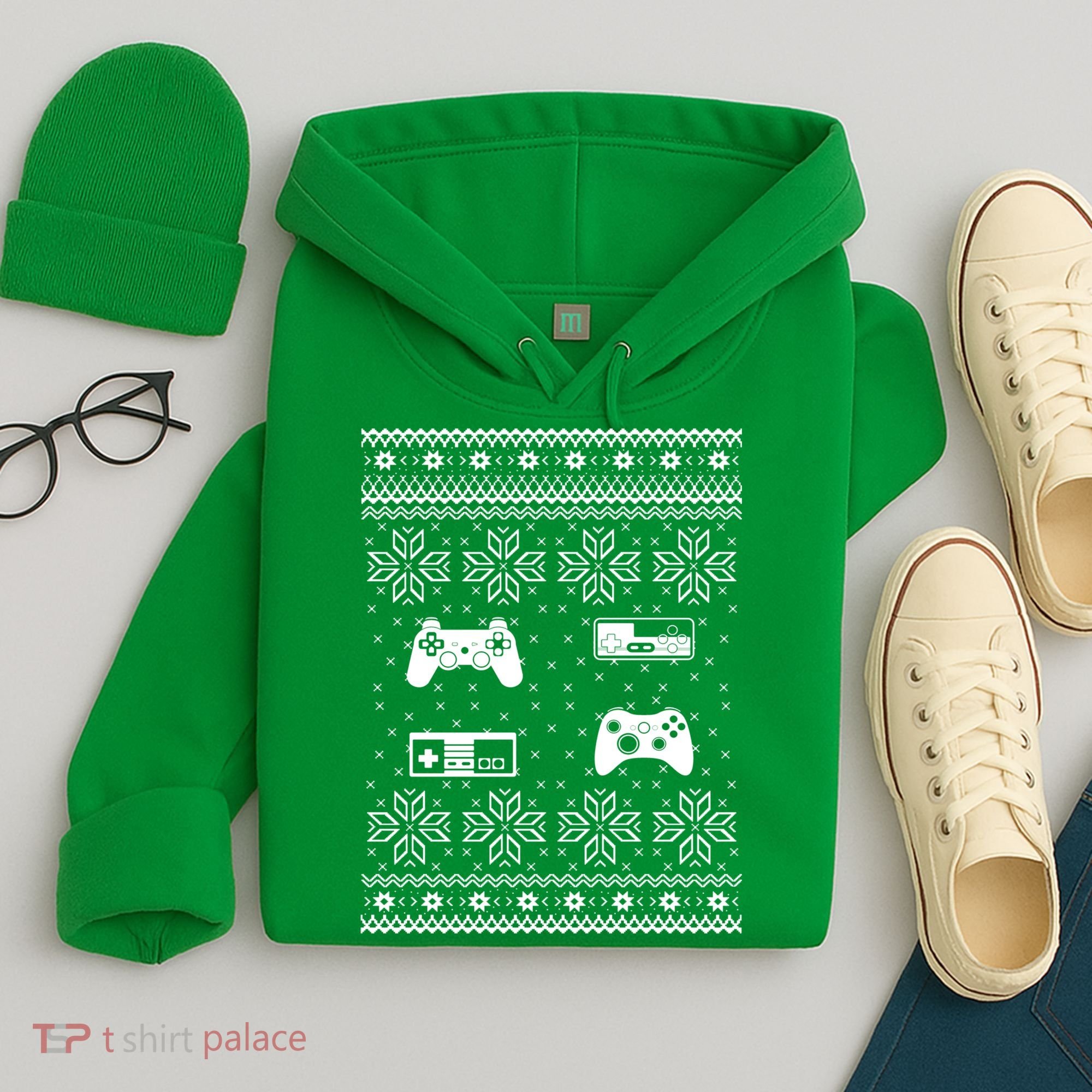 Retro Video Game Ugly Christmas Hoodie