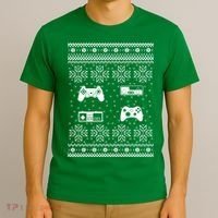 Retro Video Game Ugly Christmas T-Shirt thumb 3