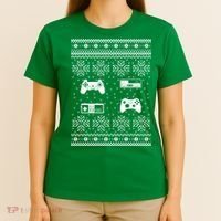Retro Video Game Ugly Christmas T-Shirt thumb 4
