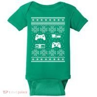 Retro Video Game Ugly Christmas Baby Bodysuit thumb 0