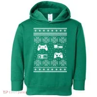 Retro Video Game Ugly Christmas Toddler Hoodie thumb 0