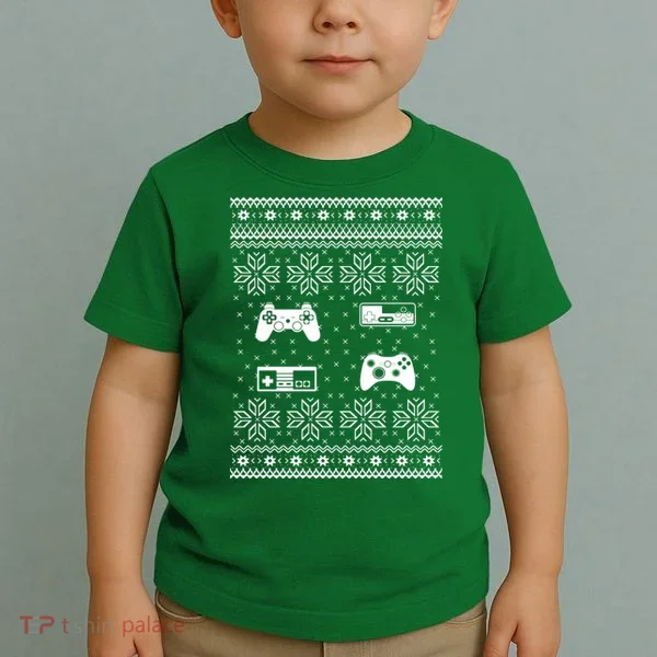 Retro Video Game Ugly Christmas Toddler T-Shirt