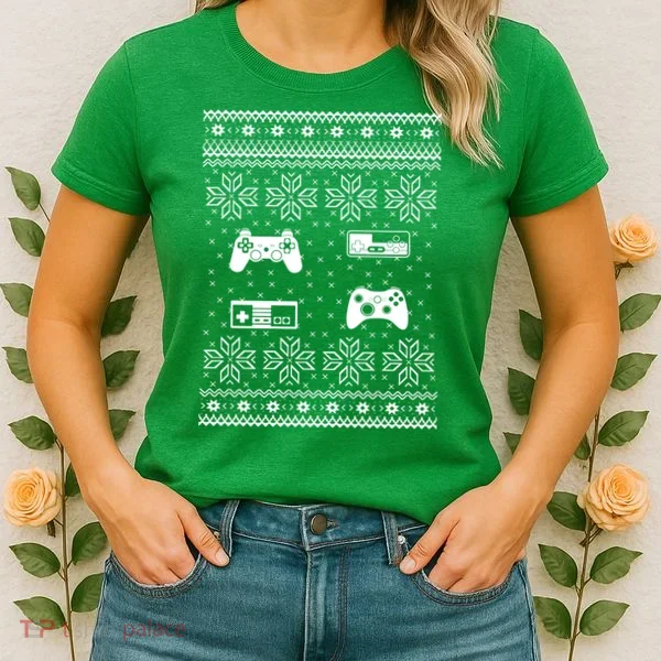 Retro Video Game Ugly Christmas Women's T-Shirt