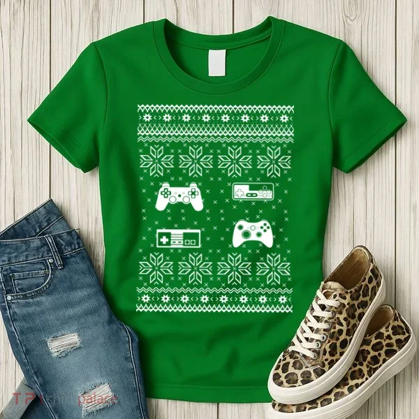 Retro Video Game Ugly Christmas Women's T-Shirt