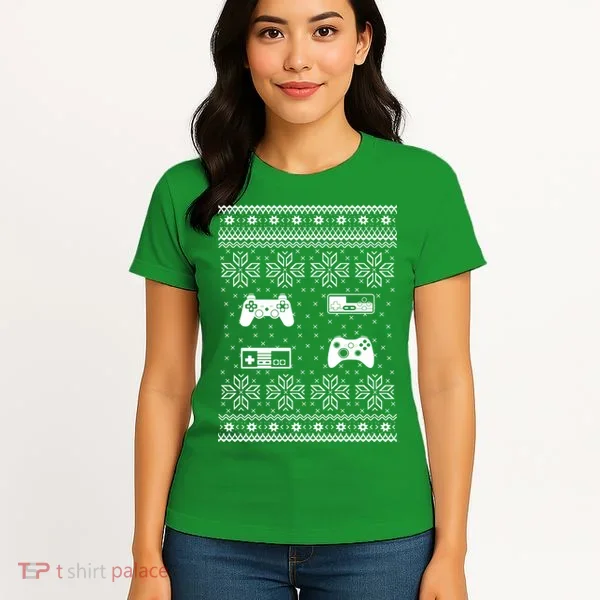 Retro Video Game Ugly Christmas Women's T-Shirt