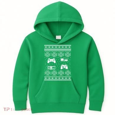 Retro Video Game Ugly Christmas Kids Hoodie