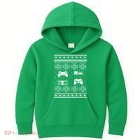 Retro Video Game Ugly Christmas Kids Hoodie thumb 0